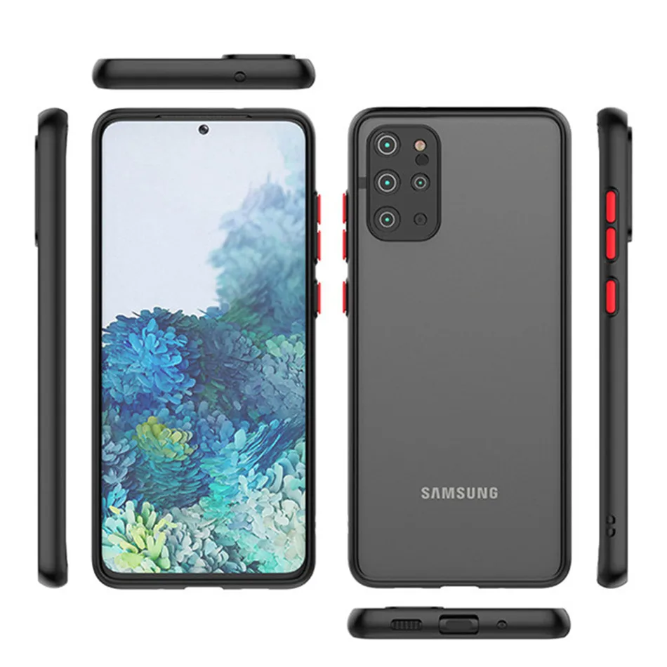 galaxy s22+ case Shockproof Matte Case For Samsung Galaxy A52s 5G A13 A53 A51 A12 A71 A50 A32 A21s S10 Plus Note 10 S21 S20 FE S22 ultra Cover galaxy s22+ clear case