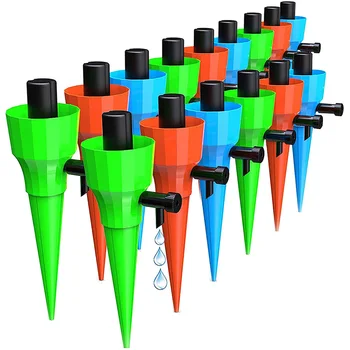 

NEW-Plant Watering Devices Plant Automatic Plant Waterer with Slow Release Control Valve Switch for Indoor/Outdoor 15 Pcs