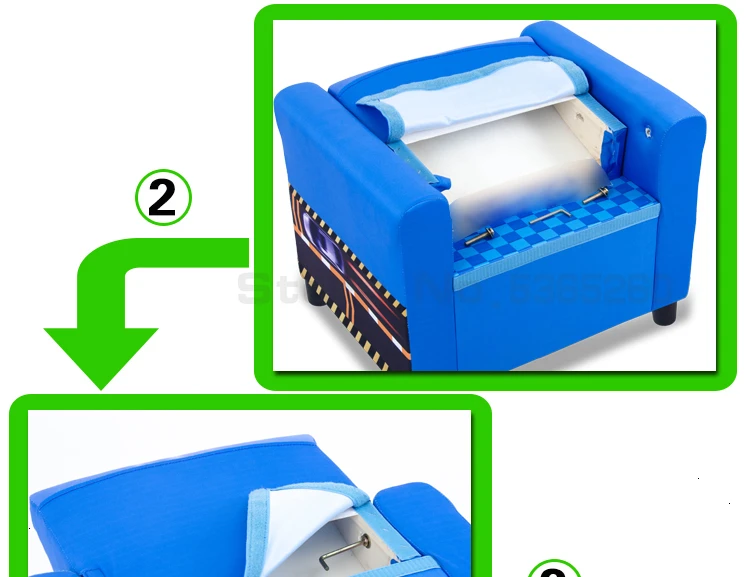 Один человек мультфильм автомобиль пункт маленький диван стул дети диван оригинальность мини прекрасный детская комната Ткань Искусство диван синий