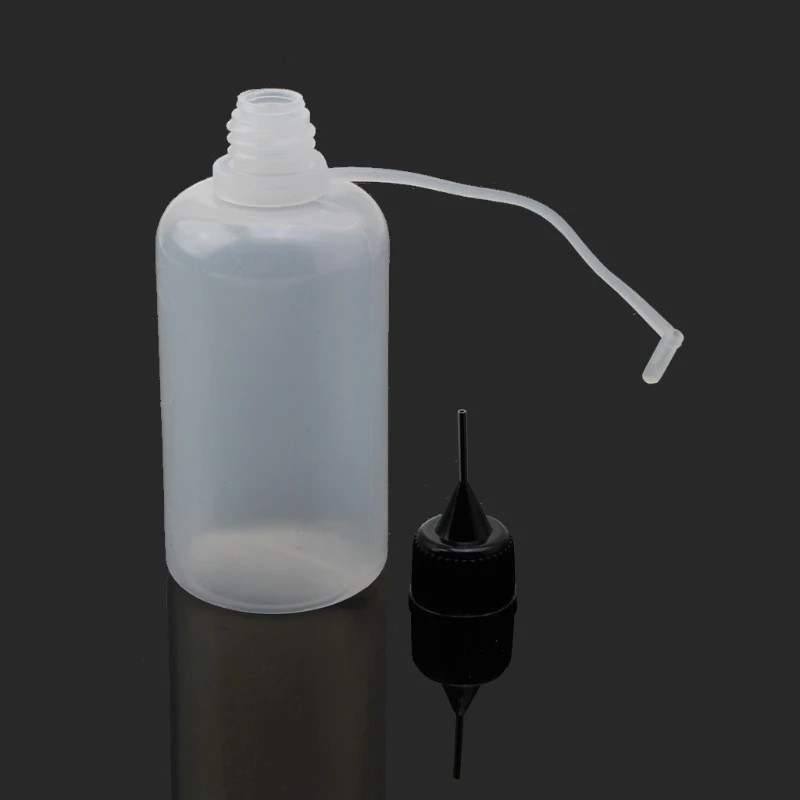 Flacone applicatore con punta di precisione, 5 flaconi da 10 ml, applicatore per colla a punta ad ago, bottiglia da spremere con punta fine per colla liquida, olio, vernice acrilica