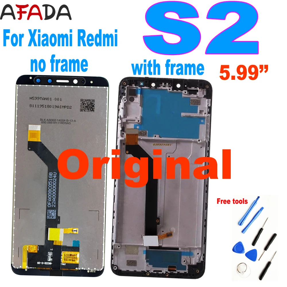 ЖК-дисплей 5 99 &quotдля Xiaomi Redmi S2 с сенсорным экраном и дигитайзером в сборе рамкой