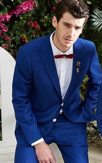 Adult Suit Деловые костюмы Королевского синего цвета для мужчин костюмы для мальчиков смокинги жениха для мальчиков, Детские вечерние комплекты для выпускного(пиджак+ брюки+ галстук-бабочка) H: 031 - Цвет: Adult Suit