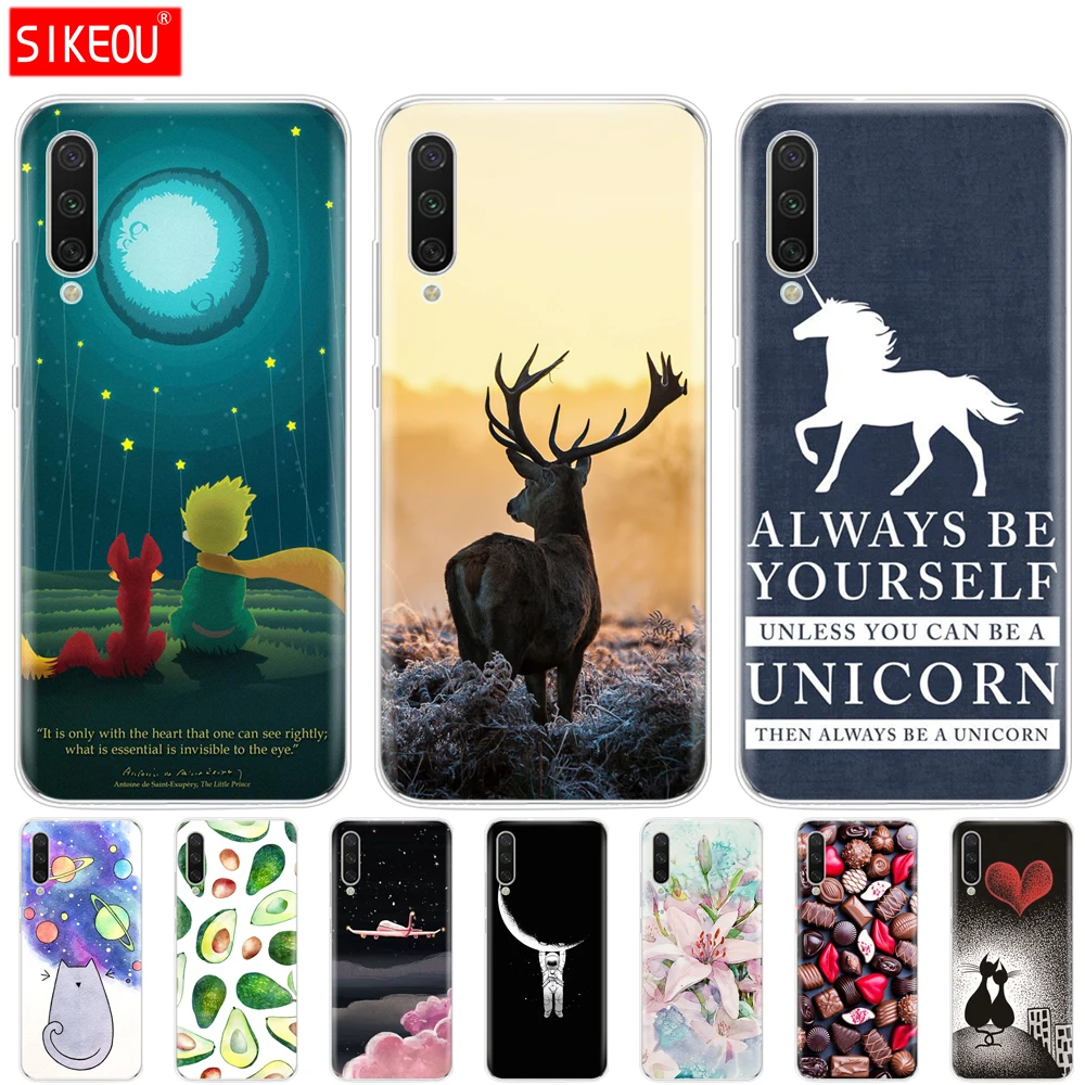Силиконовый чехол для Xiaomi mi A3, чехол с полной защитой, мягкая задняя крышка из ТПУ, чехол для телефона s для Xio mi A3, бампер, кошечка, цветок
