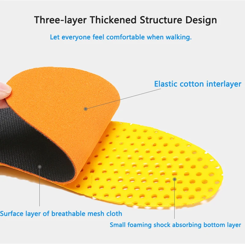 Memory Foam Sport Soft Running Arch Support Breathable shoes insole For Woman& Men