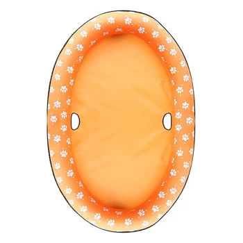 

Bite Resistant Claw Pattern Oval With Holes Swimming Pool Durable Cooling Inflatable Pet Float PVC For Dog Cat Strong Bearing