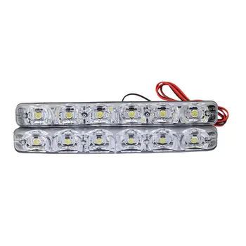 

Car Light LED Car Daytime Running Light Car Universal 6 LED Replacement Accessories Modified Grid Light