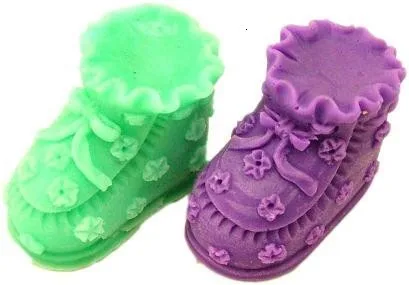 DIY обувь силиконовые формы для торта шоколадного мыла форма для полимерной глины смолы свечи формы для детской обуви стиль S0168XZ