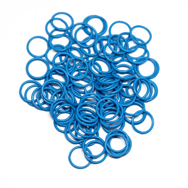 1x10mm 100pcs/lot 19 Colors Metal DIY Jewelry Findings Open Single Loops Jump Rings & Split Ring for jewelry making blue 7