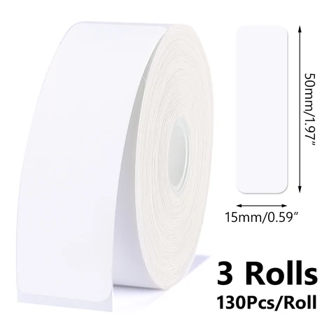 Wireless Portable Pocket Label Printer Paper Rolls Colorful 12x30mm 12x40mm 15x30mm 15x50mm Label Paper Label Maker Papers