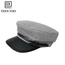 Женский плоский берет Топ военная шляпа роскошный модный козырек весенне-осенний зонтик моряк темно-синяя кепка фестиваль Женская шляпа кепки задержать Вечерние