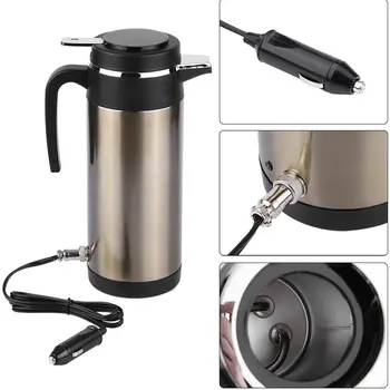 

Car Electric Kettle Universal Travel Heating Water Bottle Warmer Stainless Steel Food Grade Material Drinking Cup