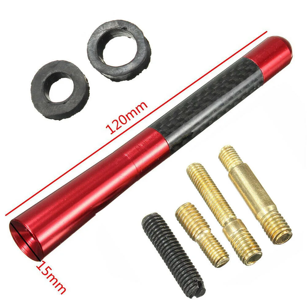 4,7 Серебряный Универсальный Автомобильный резиновый короткий AM/FM Радио мачта винт антенна комплект