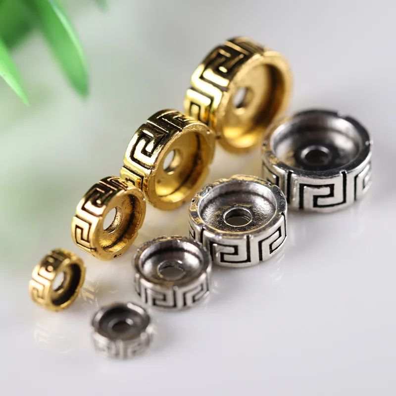 20pcs-Lot-Buddhism-Symbol-Flat-Wheel-Loose-Beads-6-8-10-12mm-Antique ...