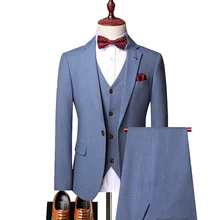 Wedding dress men's suit men's suit 3 piece set men coat pant vest official business blazer 2019 wedding suits for men