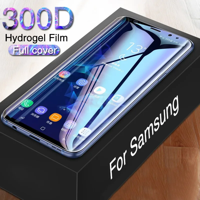300D Гидрогелевая Защитная пленка для Samsung S8 S9 Plus Note 8 9 A50 A10 A20 A30 A70 M20 M30 не стеклянная