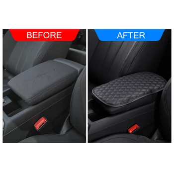 

Leather Car Armrests Cover Trim Cover Cushion Black Brand New Hot Sale