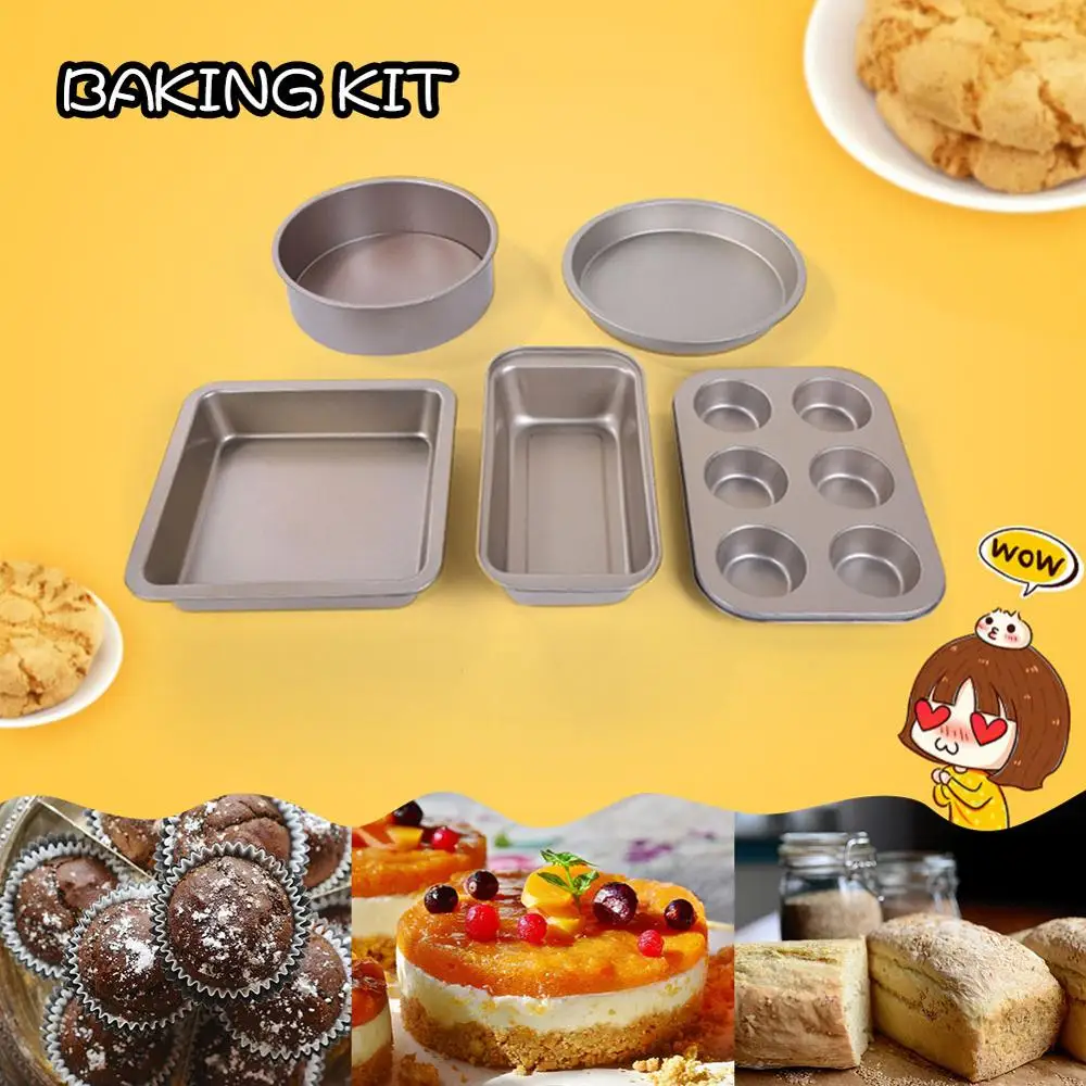 

Baking Tray Rectangle Oven Baking Form Aluminium Cake Pan Non -Stick Biscuit Cookie Macaroon Pastry Tools Bakeware Set