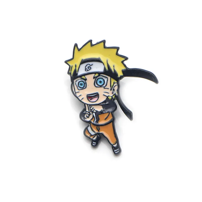 8 P4032 Dongmanli Naruto Косплей металлические эмалированные булавки и броши мужские нагрудные значки детские подарки аниме аксессуары - Окраска металла: 8