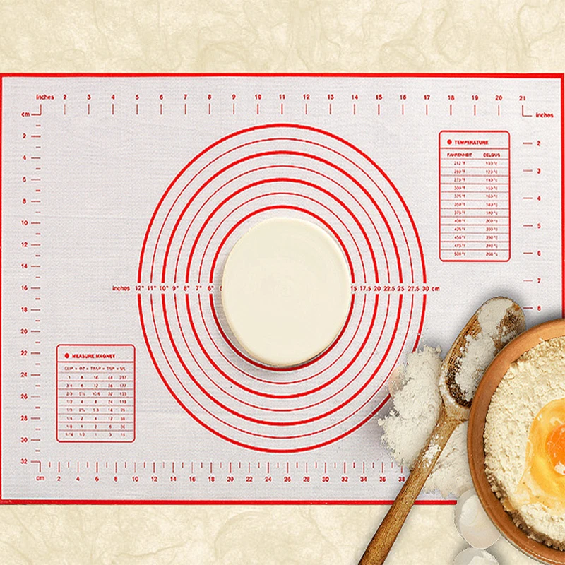 Silicone Pastry Mat Non Stick Baking Mat Cooking bakery tools with Measurement Fondant Counter Dough Rolling Mat Oven Liner