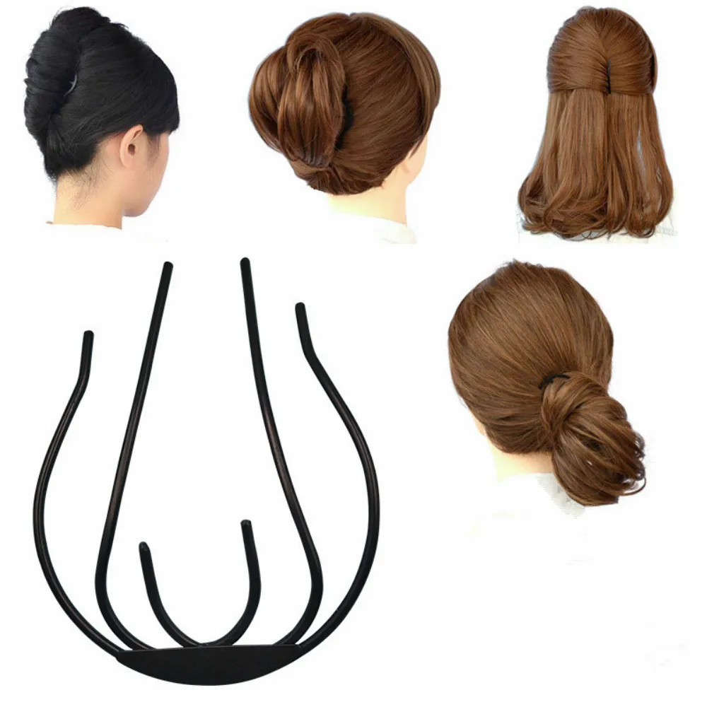 Moda kadın saç büküm şekillendirici klip çubuk Bun Maker Diy örgü saç peruk araçları saç aksesuarları Braider Diy saç