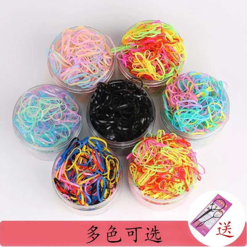 

Pure Black Bride Generous Transparent Rubber Band Ultra-stretch Thick Rough Big Widened Small Up-do Barrel Ponytail