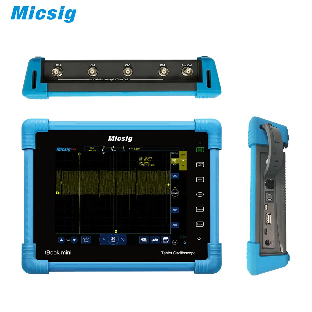 Профессиональный автомобильный планшет осциллограф Micsig ATO1104 сенсорный экран 4