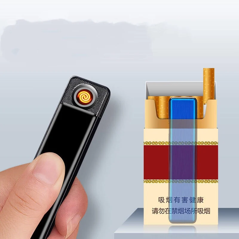 Экологически чистая USB зарядка Зажигалка Креативный Прикуриватель ветрозащитный огонь аксессуары для сигарет