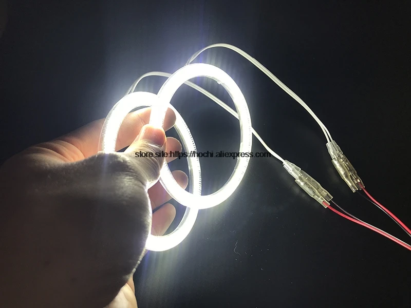 HochiTech for Smart Fortwo W451 Mk2 2008- Ultra bright SMD white LED angel eyes 2600LM 12V halo ring kit daytime light DRL