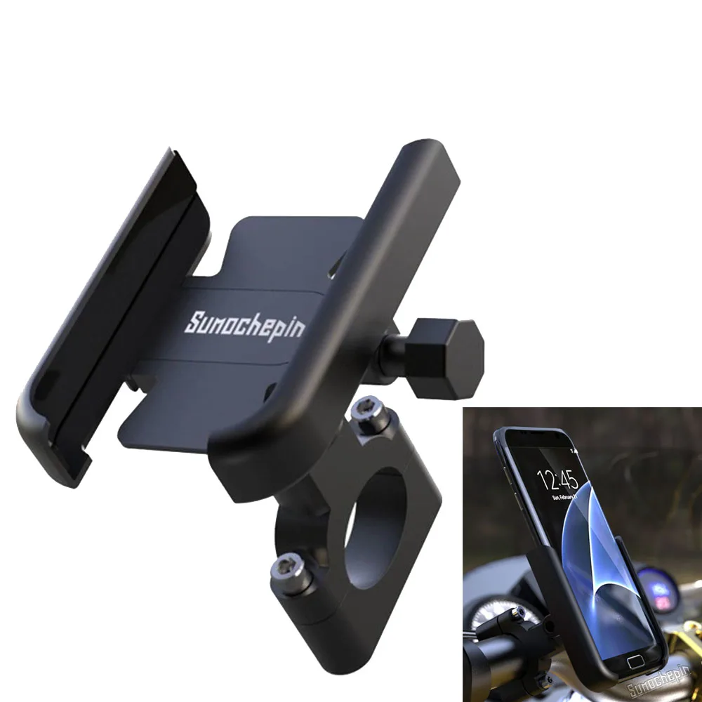 

Bicycle Phone Holder CNC Motorcycle Handlebar Mobile Phone Support Aluminum Alloy 360 Rotation MTB Road Bike Mount Accessories