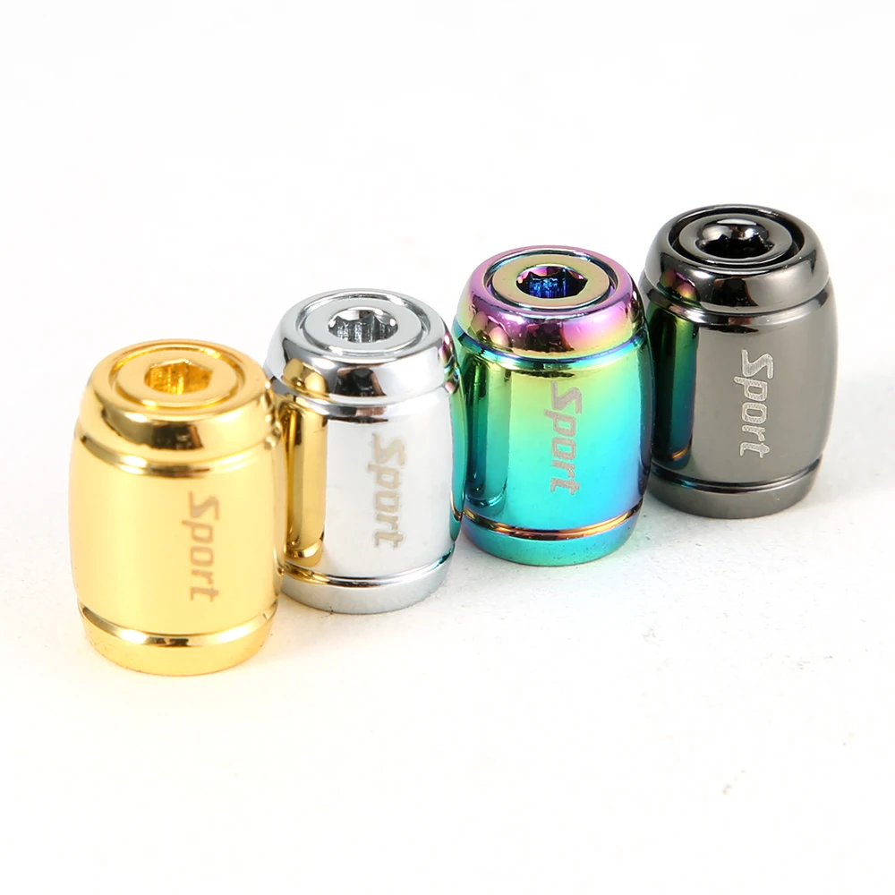 DSYCAR 1Set Fashion Zinc Alloy Anti-theft Sport Car Tire Valve Caps Wheel Tires Tire Stem Air Cap Airtight Cover for Car Styling