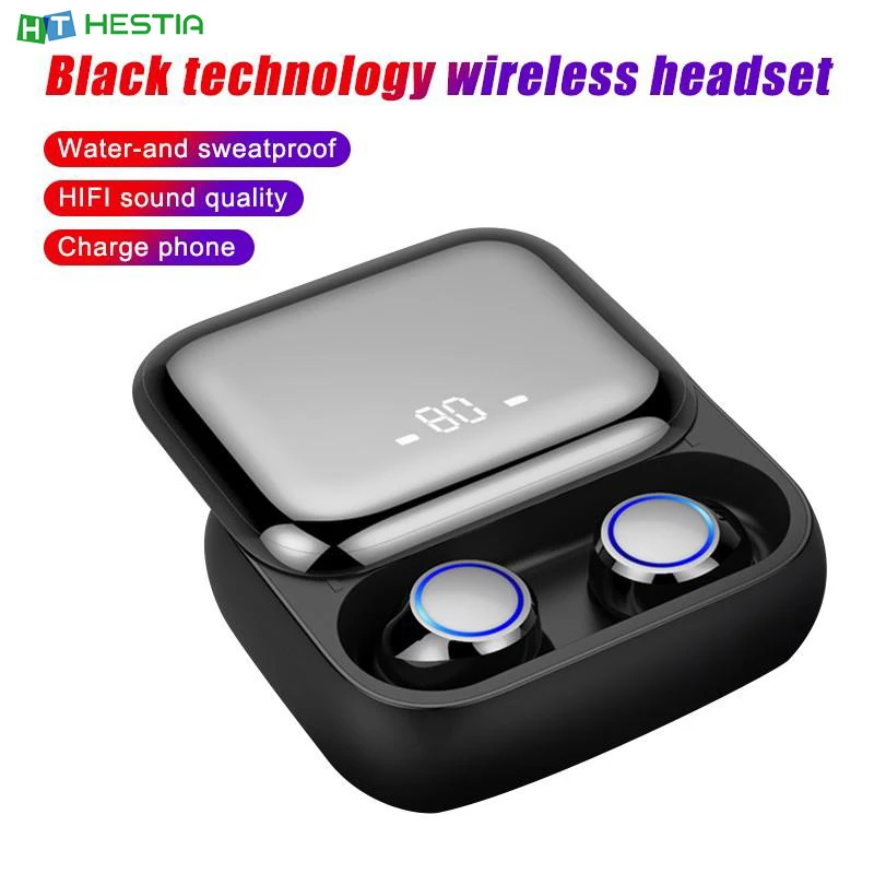 

M13 TWS Blue Bluetooth 5.0 Headphones Large Capacity And Super Battery Life Slider Bluetooth headset Fone De Ouvido Earbuds
