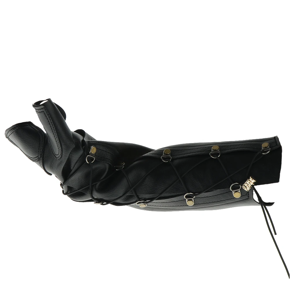 Handmade Leathers Archery Arm Guard Finger Glove Left Hand Protector