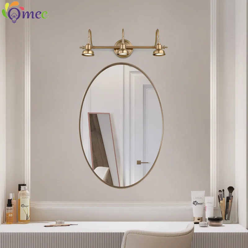 American Bronze Mirror Front Light , Bathroom Wall Lamps Mirror Light ,Powder Room Mirror Wall Lights Lighting LED Makeup Mirror