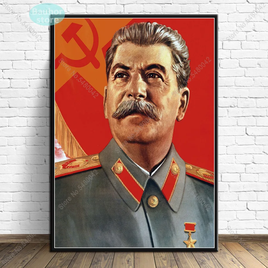 Плакат Джозеф Сталин портрет холст живопись плакаты и печатные настенные