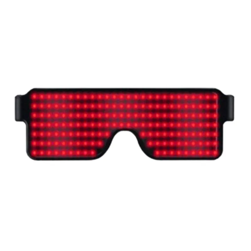 New Quick Flash Led Party Glasses Usb Rechargeable Luminous Glasses For Christmas Party Bars Rave Concert light Toys - Цвет: red light