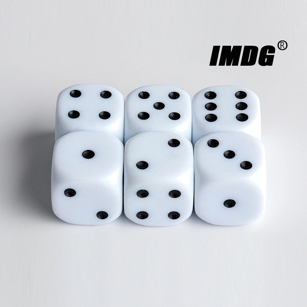 Acrylic Dice Game Dice Dice Set 6pcs/pack 25mm Round Corner