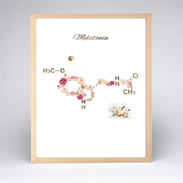 La Melatonina Molecula Arte Imprimir Poster De Lienzo Pared Casa
