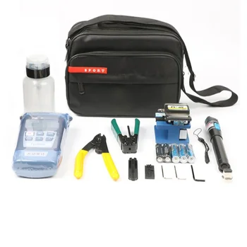 

ftth fiber optic tool kits with fc-6s cleaver and power meter vfl 10km