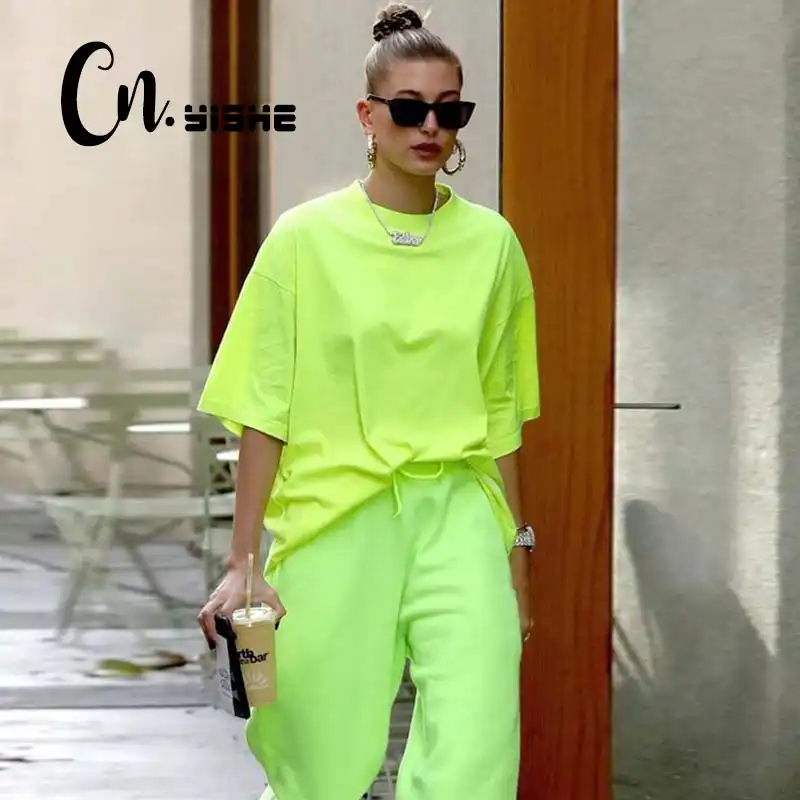 Neon Green T Shirts Women's Clearance 