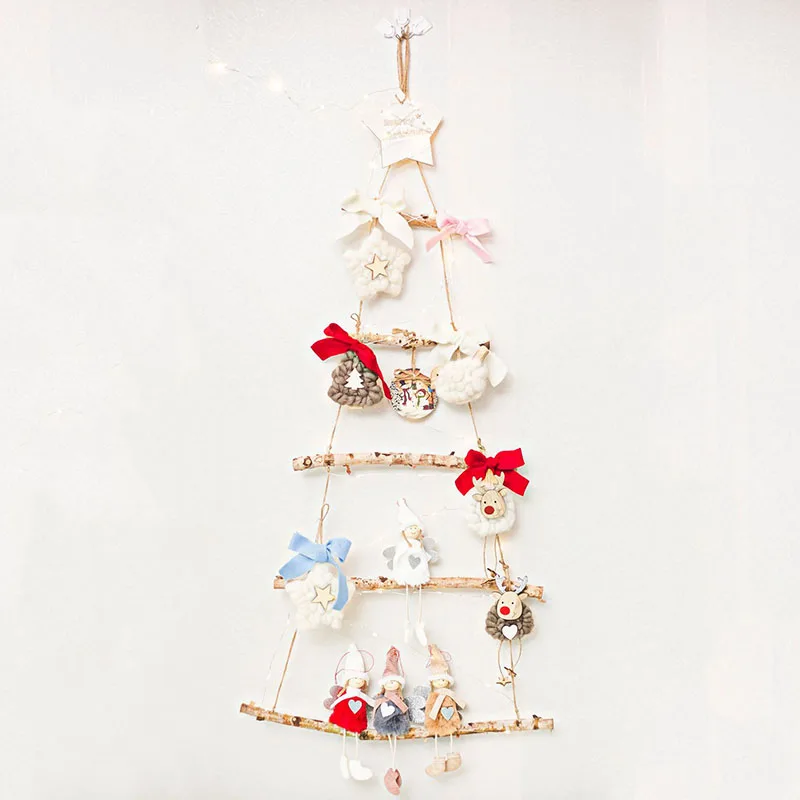 

24 set of Christmas Tree Hanging Decoration Creative DIY Kit Toy With Lamp Fit For home wall Christmas decoration