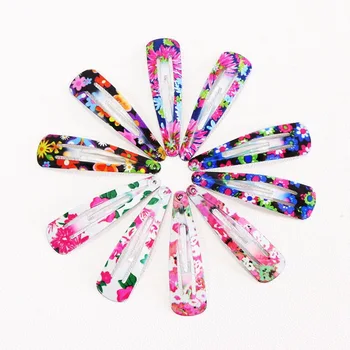 

DHL 200set 10/12/set Print Geometric Barrettes Girls Cute Hairpins Colorful Headbands For Kids Hairgrips Headwear