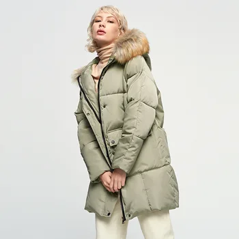 

2019 New Fashion Parkas Women's Winter Long Section Plus Velvet Hooded Jacket Warm Parka Coat Female Long Coat Jacket
