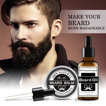 

Antibacterial Anti-Static Nourishing Soft Beard Oil Beard Balm Beard Hair Care Set