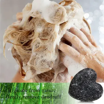 

Useful Hair Shampoo Soap Non-Silicon Oil Control Salon Hair Washing Care Clean Dandruff Soap Tool Heart Shape