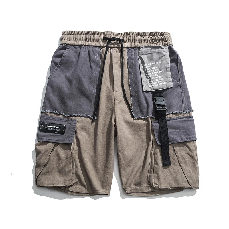 Шорты Для мужчин лоскутное Цвет пляжное платье до колен брюки карго шорты для женщин эластичная кулиска на талии Для мужчин s летняя уличная Спортивные штаны