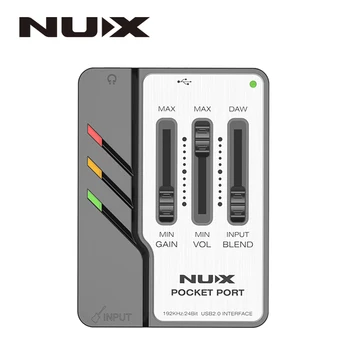 

NUX Pocket Port Portable Guitar USB Audio Interface 192kHz/24bit USB Audio Interface Professional Guitar Accessories