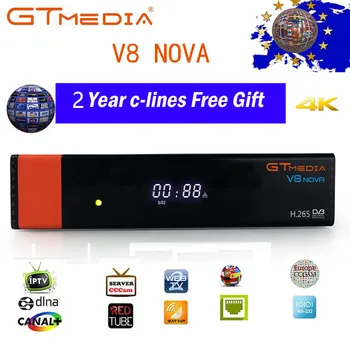 

GTMedia V8 Nova DVB-S2 H.265 decoder satellite receiver + 2 year 7 CCcam built-in WIFI FULL HD GT MEDIA V8 NOVA IPTV TV box