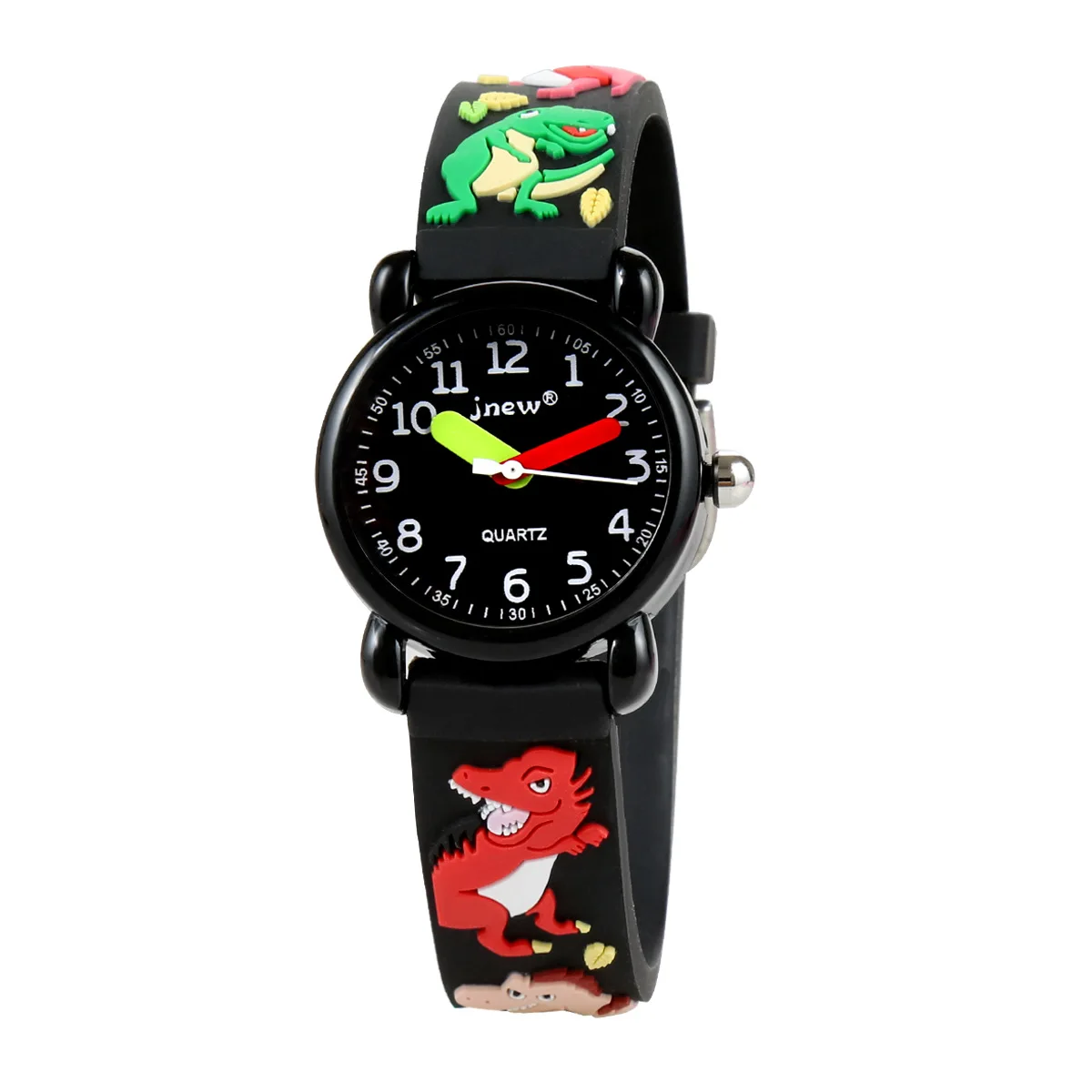 

JNEW Brand High Quality Children's Watches Cute Cartoon Waterproof Watches Student Boy Girl 3D Silicone Quartz Wristwatches