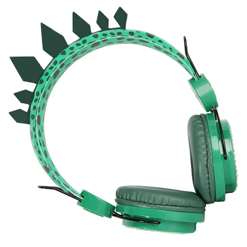 Dinosaur Shape High Quality stereo bass Kids headphones With Microphone Music Earphones Children Wired Headsets Foldable