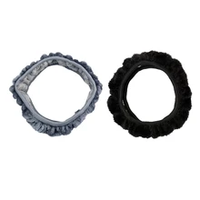 2 шт автомобиля DIY плюшевые крышки рулевого колеса крышка противоскользящая протектор автомобиля иглы